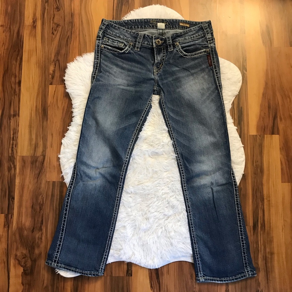 Silver Jean Co from Buckle Frances Denim Jean Crop Capri 2000s Y2K Size 28